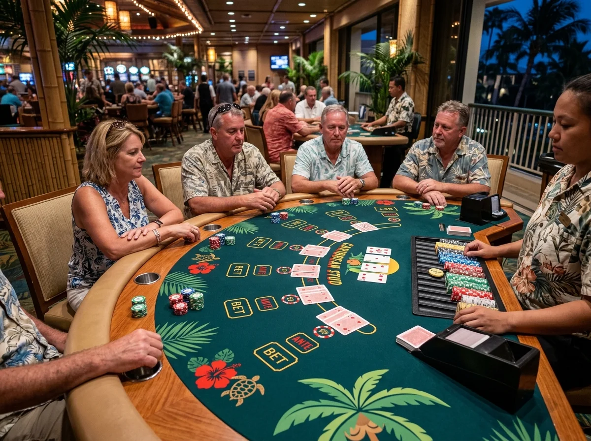 Caribbean poker table