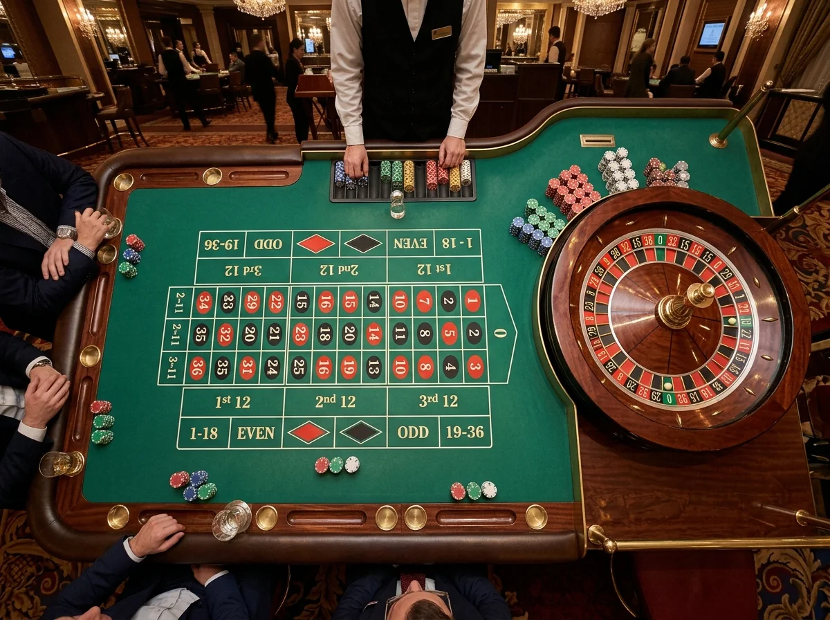 European roulette table